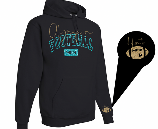 Olympian Football Mom/Dad with Custom Name - Tank, Tee, Crewneck, Hoodie