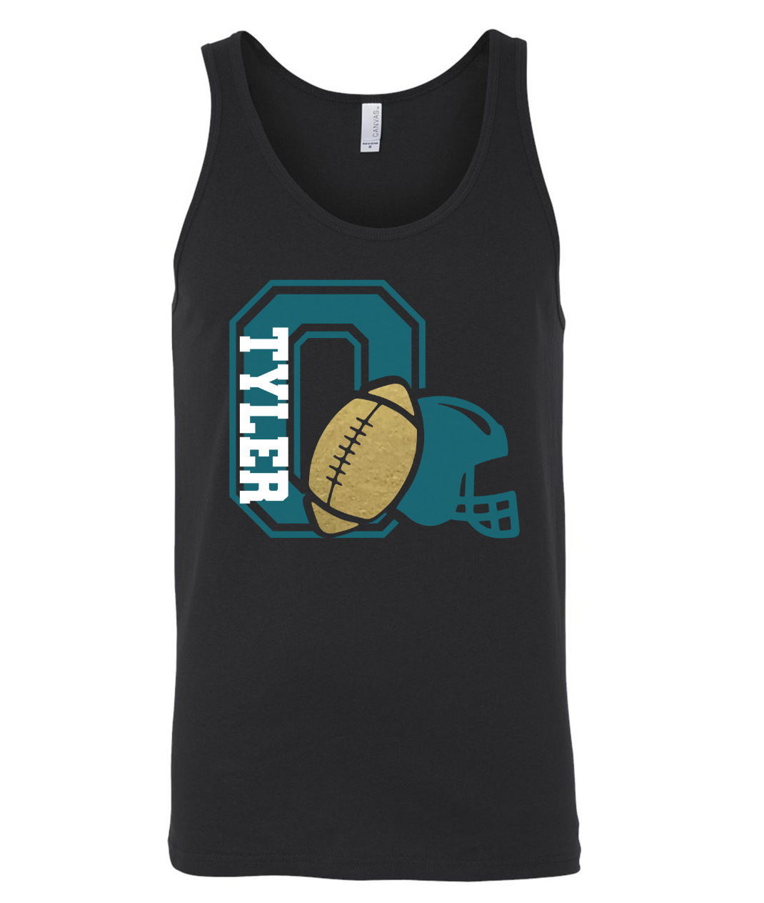 Olympian O Football and Helmet Custom Name - Tank, Tee, Crewneck, Hoodie