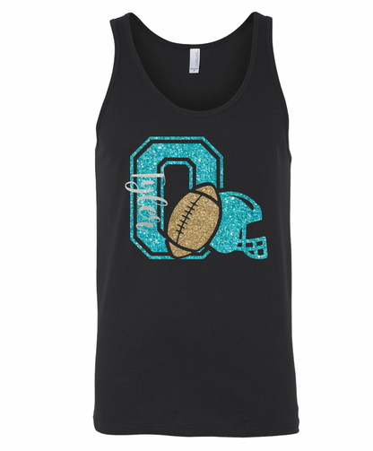 Olympian O Football and Helmet Custom Name - Tank, Tee, Crewneck, Hoodie