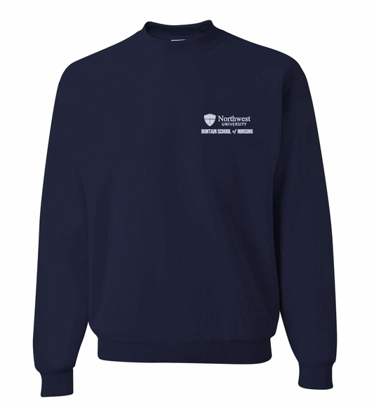 NWU Nursing Logo Embroidered Crewneck Sweatshirt - 5 Colors