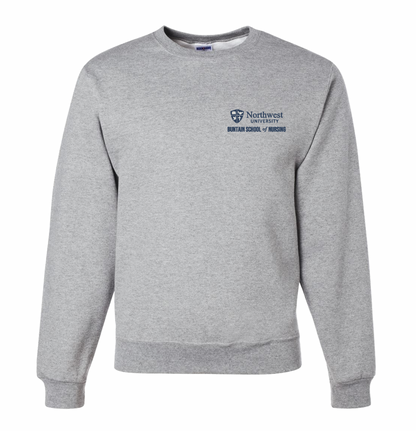 NWU Nursing Logo Embroidered Crewneck Sweatshirt - 5 Colors