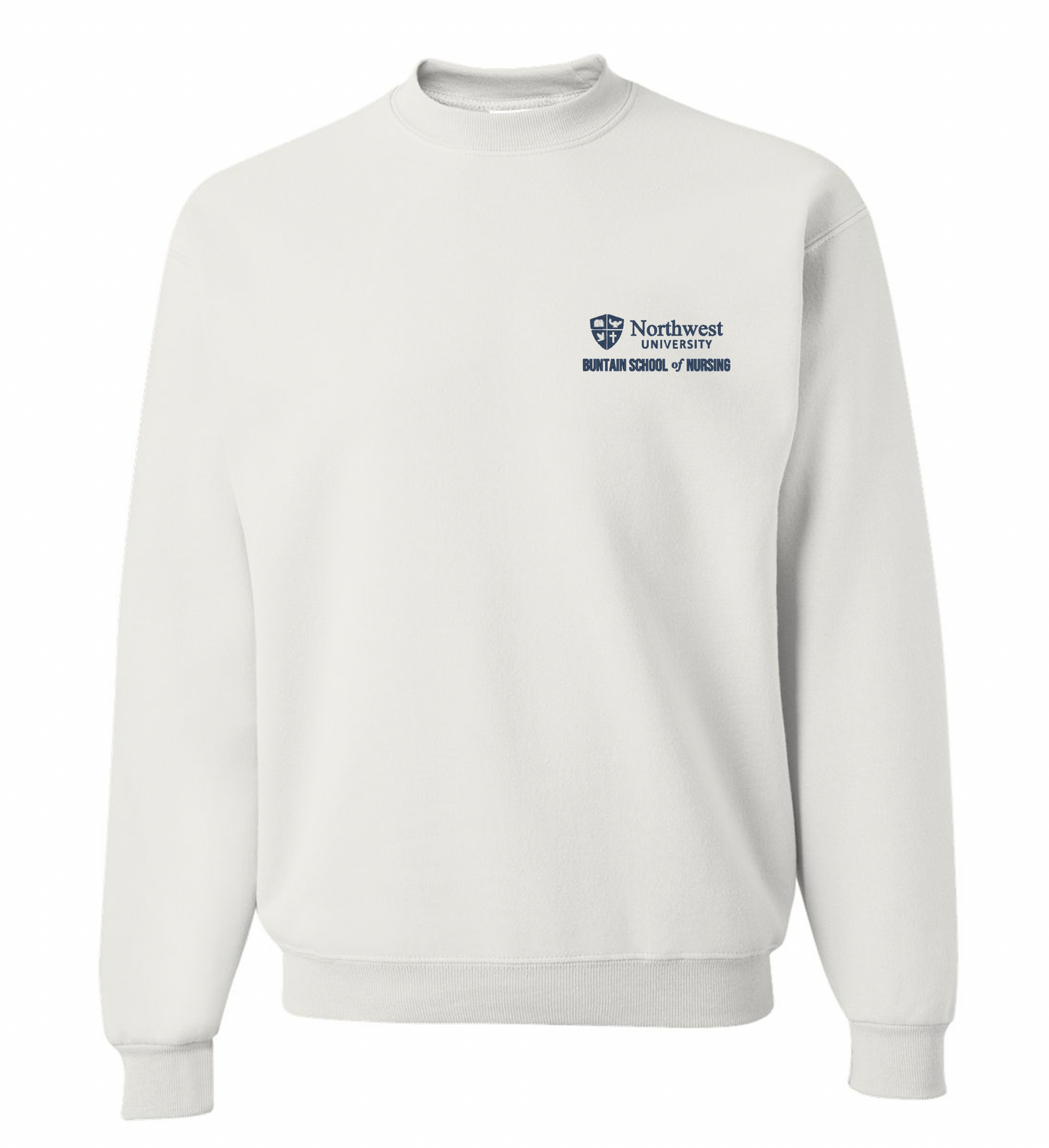 NWU Nursing Logo Embroidered Crewneck Sweatshirt - 5 Colors