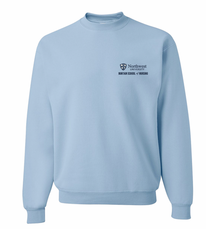 NWU Nursing Logo Embroidered Crewneck Sweatshirt - 5 Colors