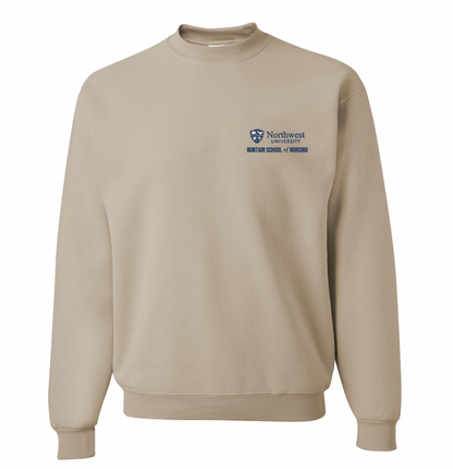 NWU Nursing Logo Embroidered Crewneck Sweatshirt - 5 Colors