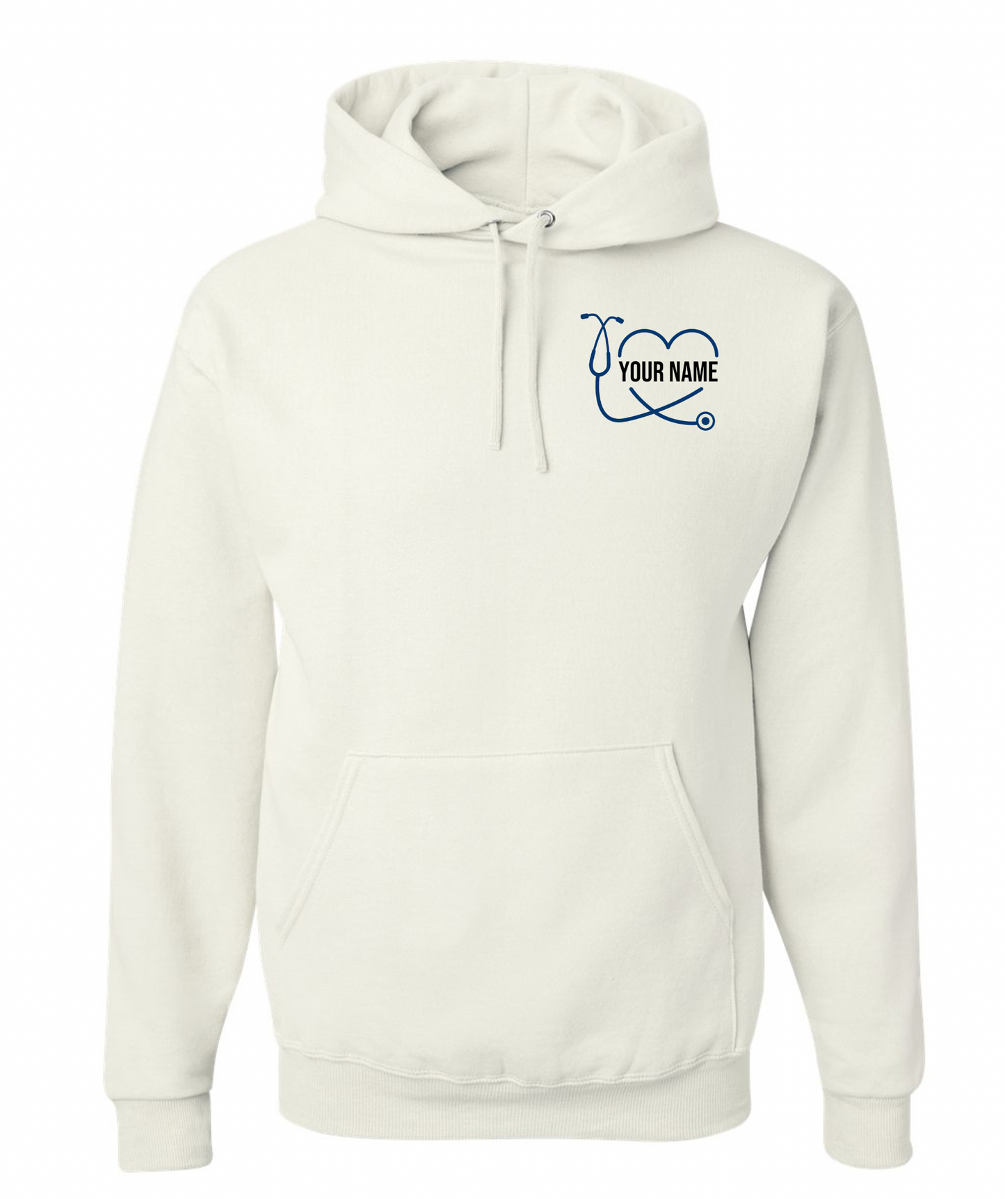 NWU Nursing Personalized Open Heart Embroidered Hoodie - 5 Colors