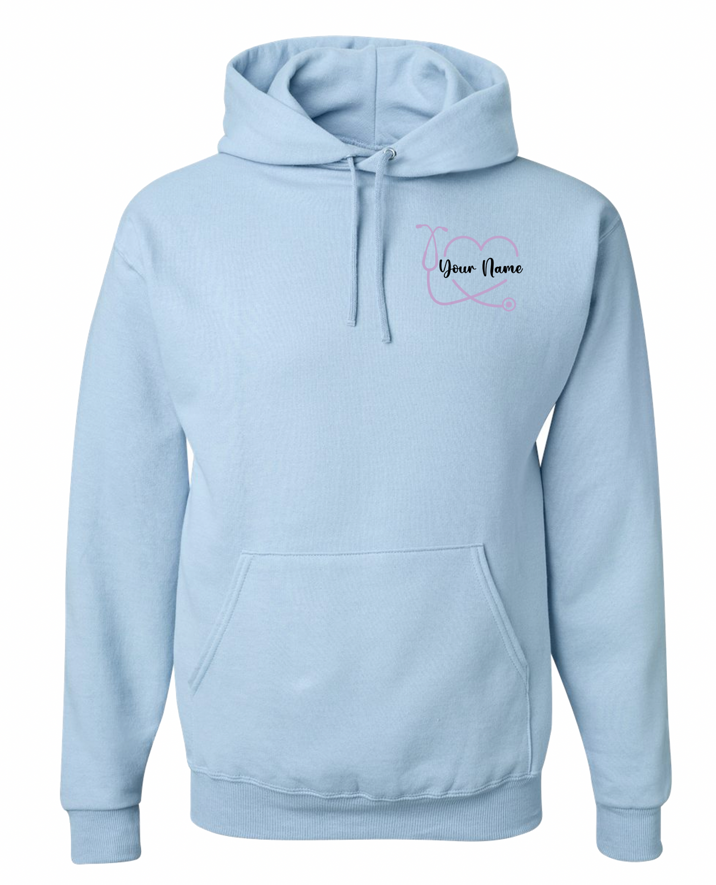 NWU Nursing Personalized Open Heart Embroidered Hoodie - 5 Colors