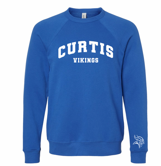 Curtis Vikings Raglan Sweatshirt - Youth and Adult Sizes