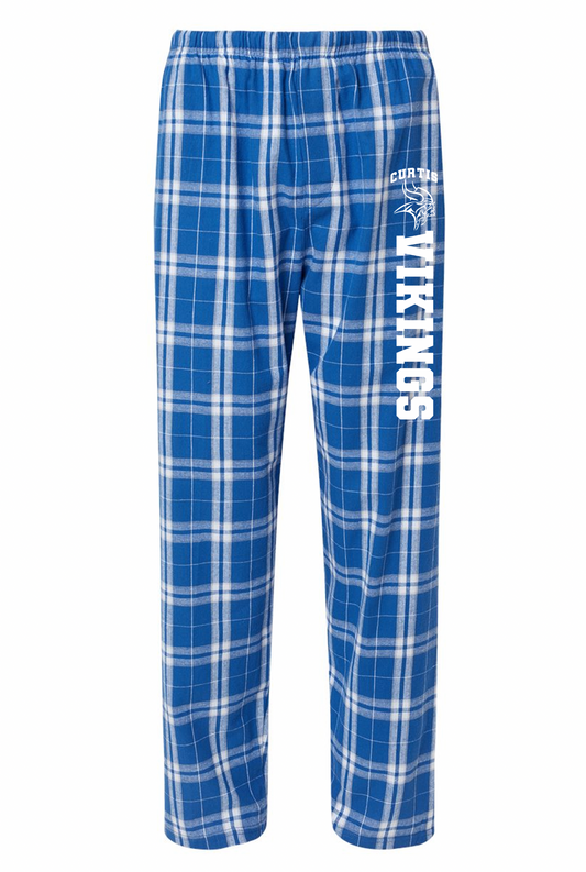 Curtis Vikings Plaid Flannel Pants - Adult Sizes