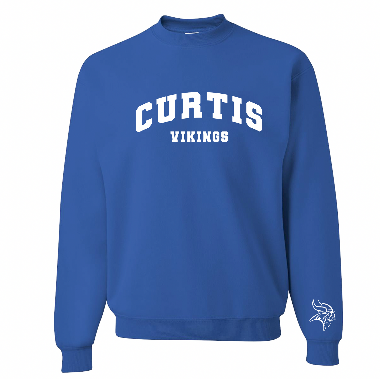 Curtis Vikings w/ Mascot Sweatshirt - Youth and Adult Sizes