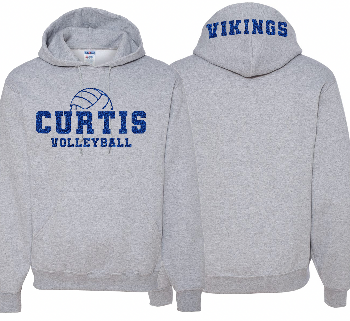 Curtis Vikings Volleyball Hoodie - Youth and Adult Sizes