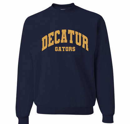 Decatur Gators Varsity Solid Crewneck  - Adult and Youth Sizes