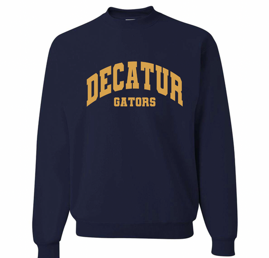 Decatur Gators Varsity Solid Crewneck  - Adult and Youth Sizes