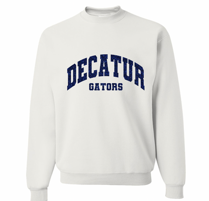 Decatur Gators Varsity Glitter Crewneck  - Adult and Youth Sizes