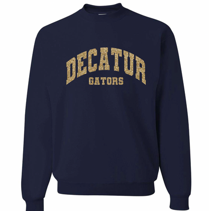 Decatur Gators Varsity Glitter Crewneck  - Adult and Youth Sizes