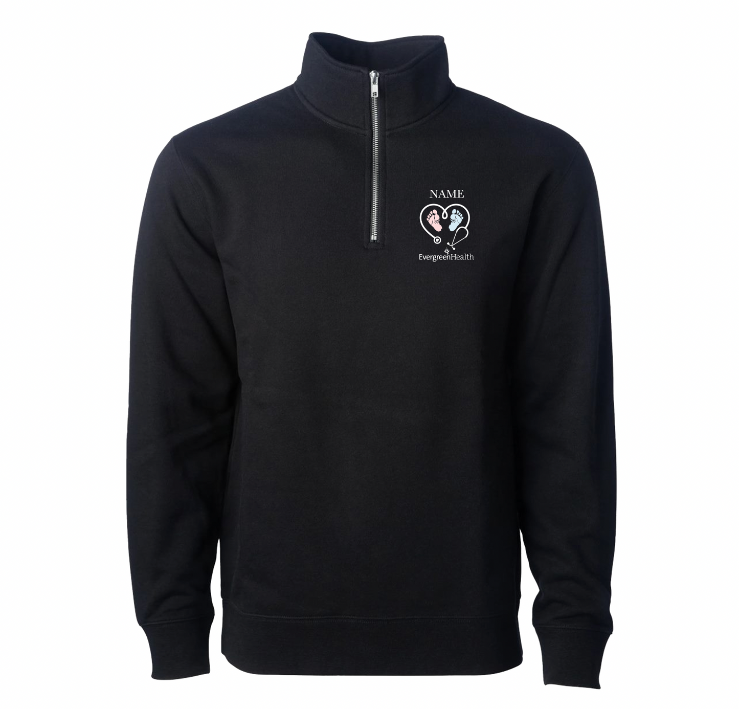 Embroidered Quarter Zip Sweatshirt
