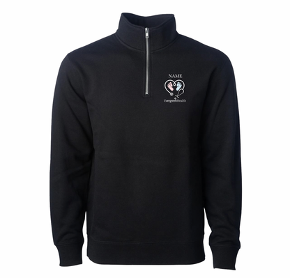 Embroidered Quarter Zip Sweatshirt