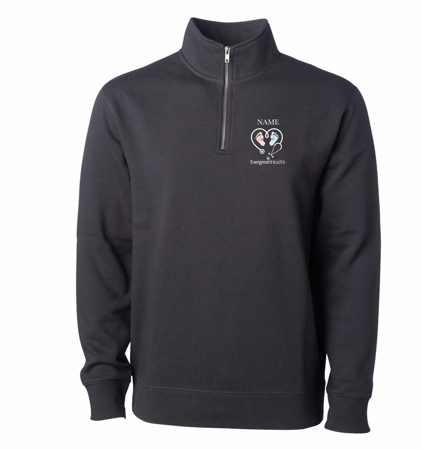 Embroidered Quarter Zip Sweatshirt