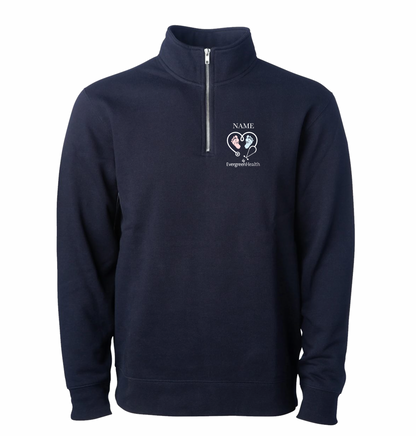 Embroidered Quarter Zip Sweatshirt