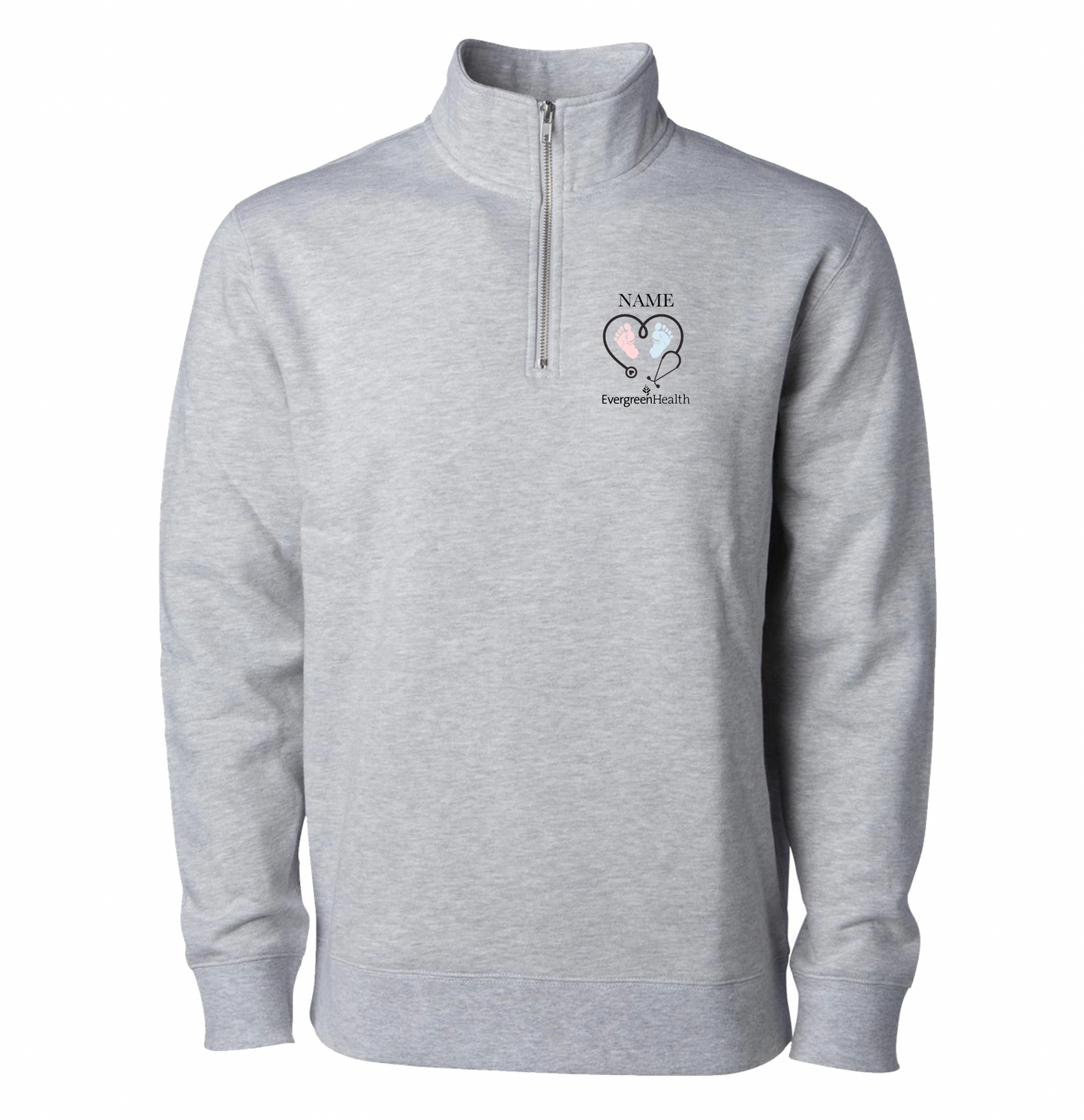 Embroidered Quarter Zip Sweatshirt
