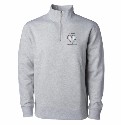 Embroidered Quarter Zip Sweatshirt