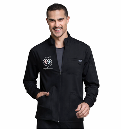 Embroidered Full Zip Unisex Scrub Jacket