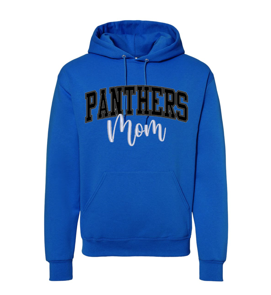 Embroidery/Glitter Panthers Adult Hoodies - 2 Colors