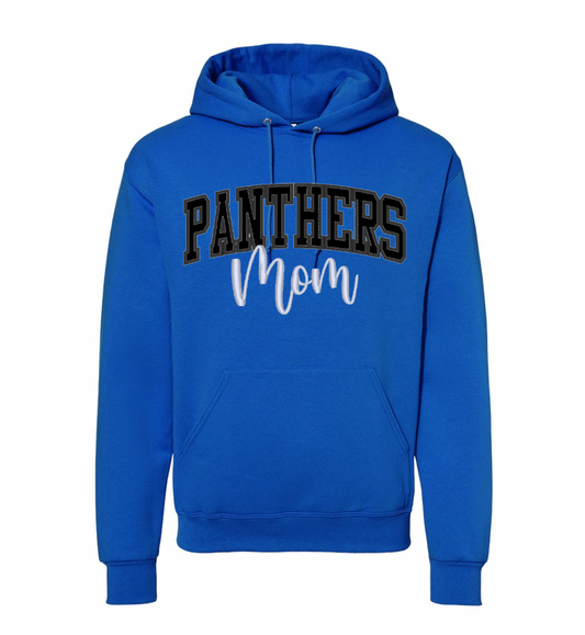 Embroidery/Glitter Panthers Adult Hoodies - 2 Colors