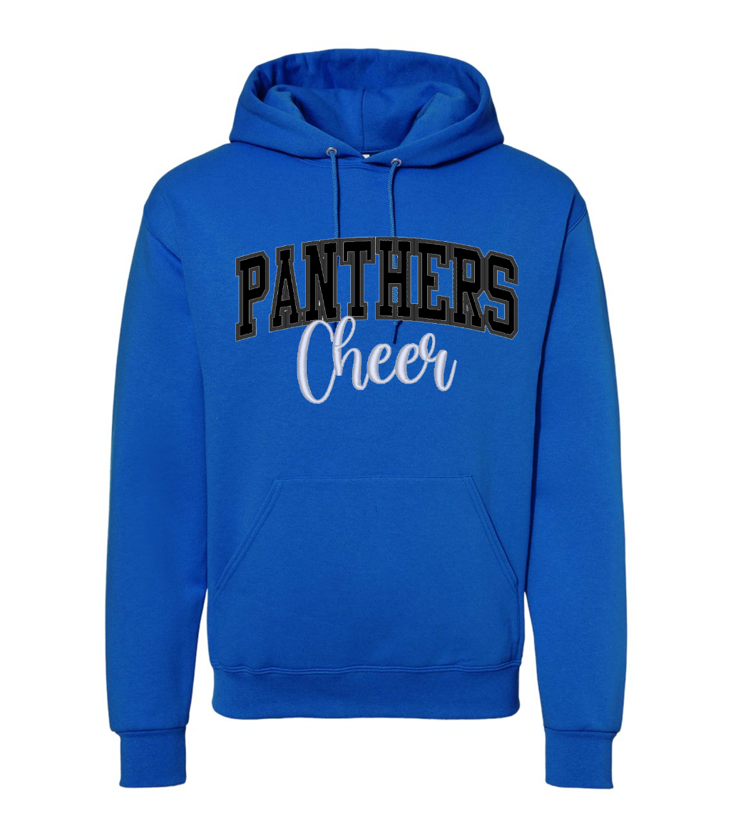 Embroidery/Glitter Panthers Adult Hoodies - 2 Colors