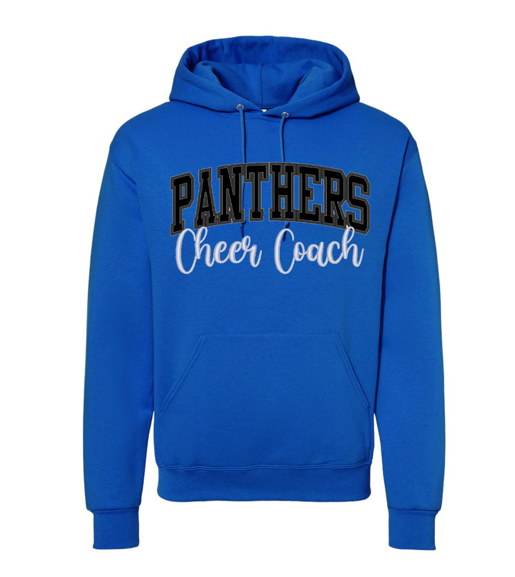 Embroidery/Glitter Panthers Adult Hoodies - 2 Colors