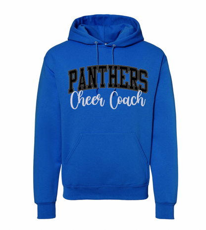 Embroidery/Glitter Panthers Adult Hoodies - 2 Colors