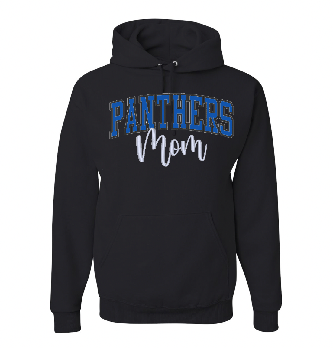 Embroidery/Glitter Panthers Adult Hoodies - 2 Colors