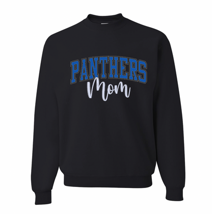 Embroidery/Glitter Panthers Adult Crewneck Sweatshirts - 2 Colors