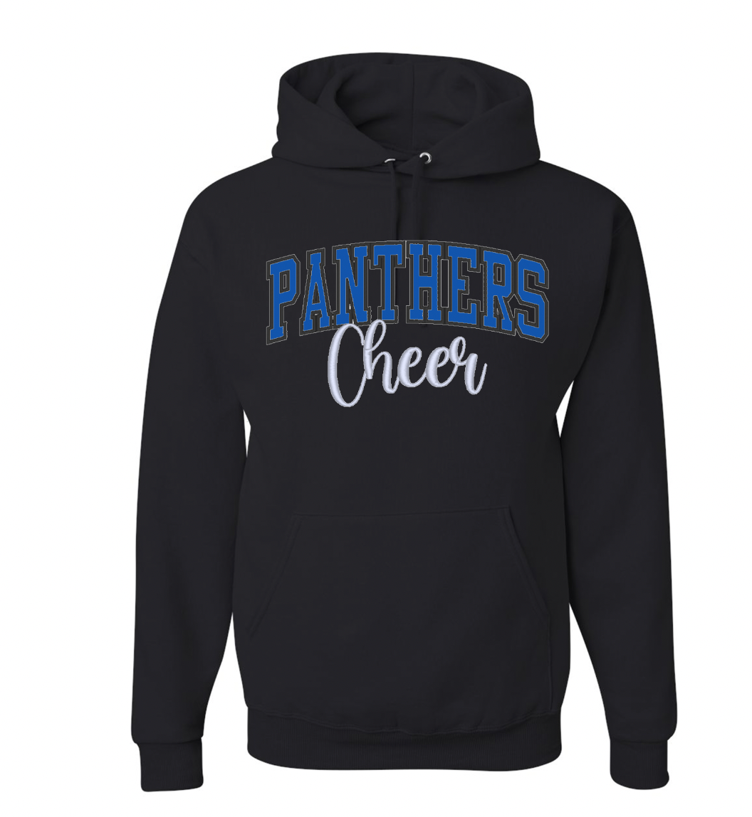 Embroidery/Glitter Panthers Adult Hoodies - 2 Colors