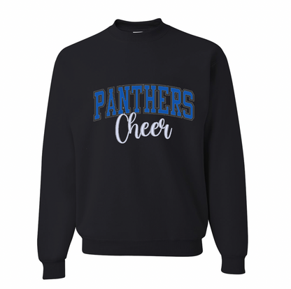 Embroidery/Glitter Panthers Youth Crewneck Sweatshirt - 2 Colors