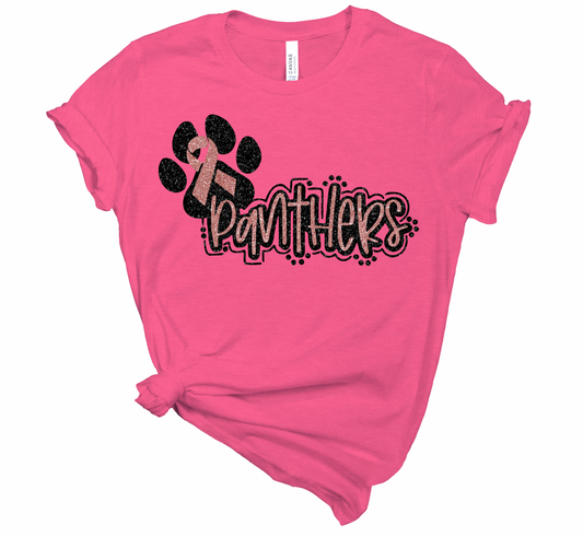 Panthers Breast Cancer Tee - Adult and Youth