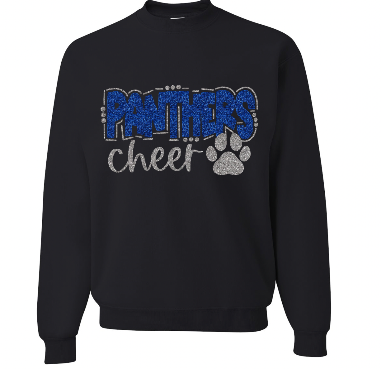 Panthers Cheer with Paw Crewneck Sweatshirt - Adult and Youth