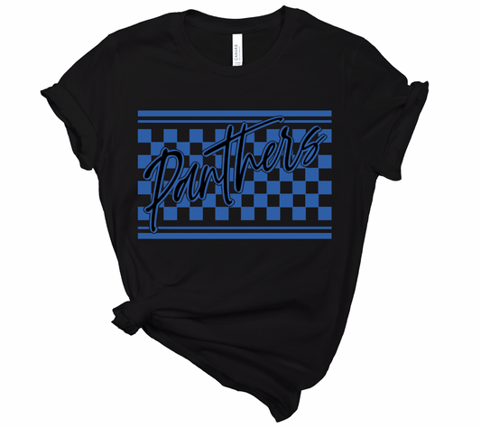 Panthers Checkered Tee - Adult and Youth