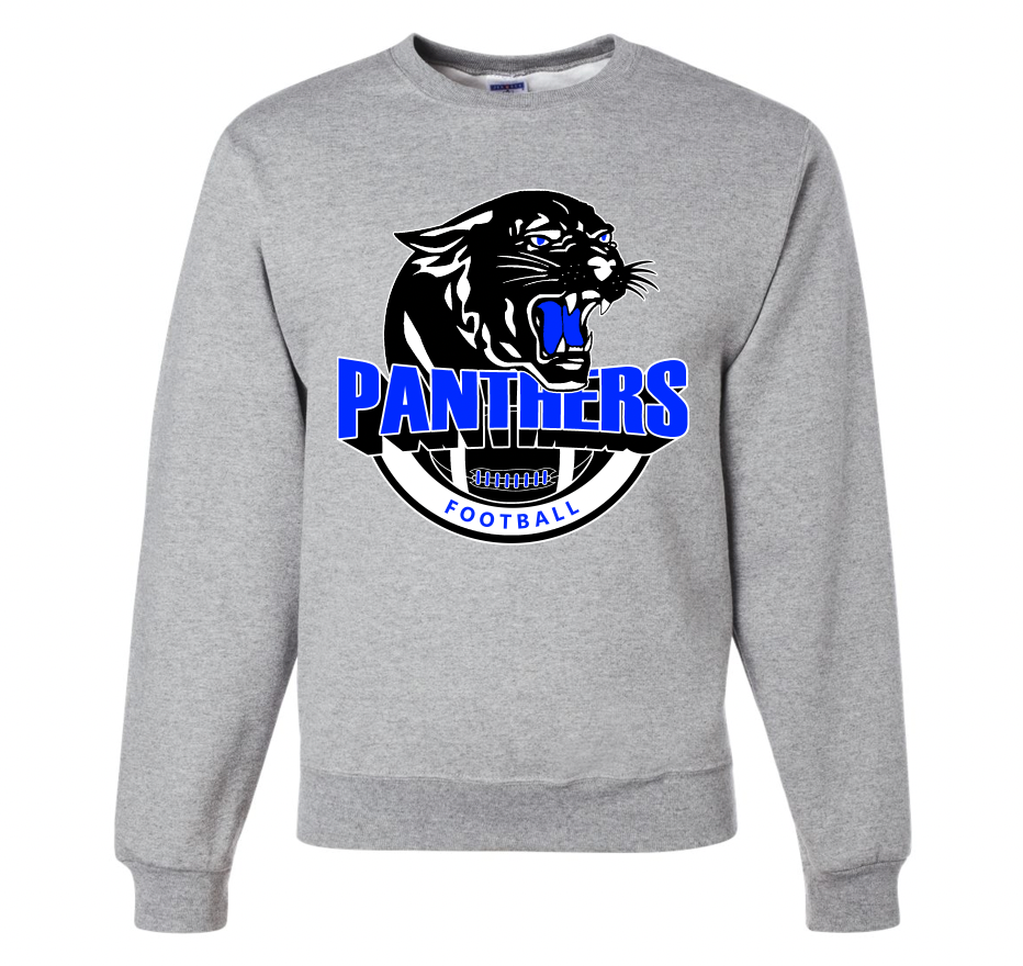 Panthers Football Logo Crewneck Sweatshirt - Adult and Youth