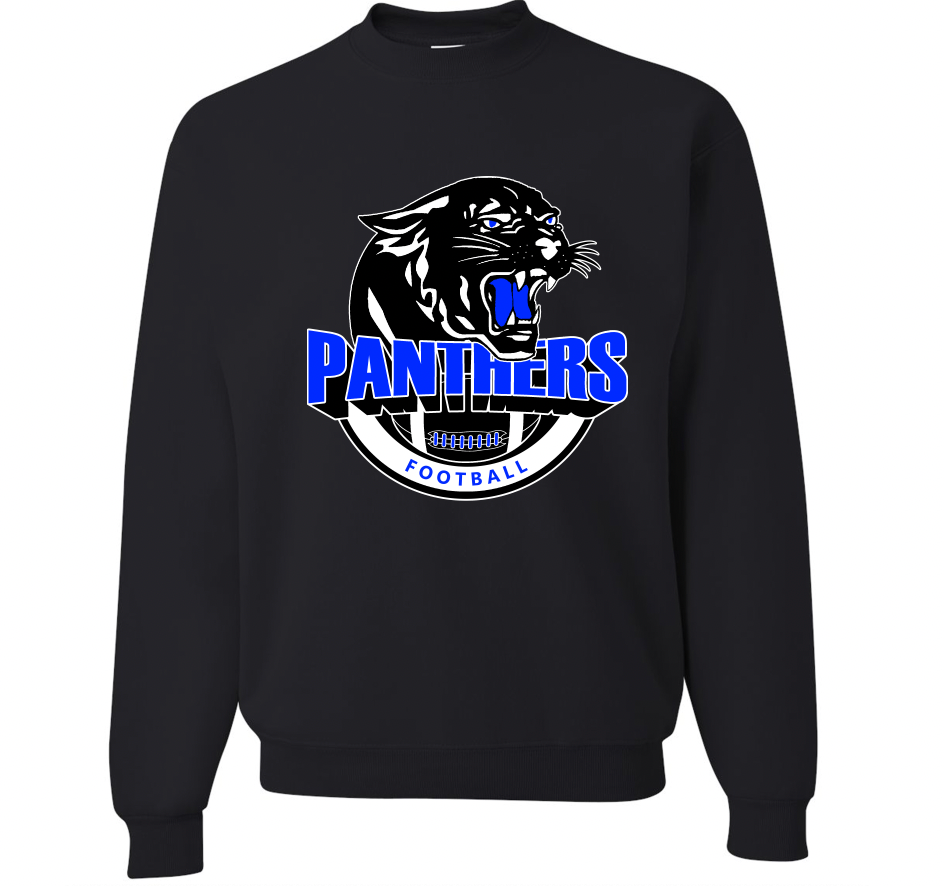 Panthers Football Logo Crewneck Sweatshirt - Adult and Youth