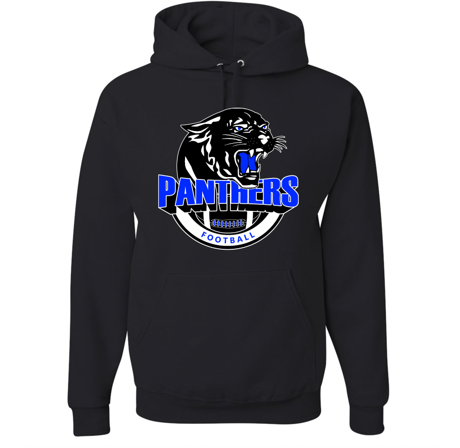 Panthers Football Logo Hooded Sweatshirt - Adult and Youth
