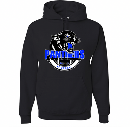 Panthers Football Logo Hooded Sweatshirt - Adult and Youth
