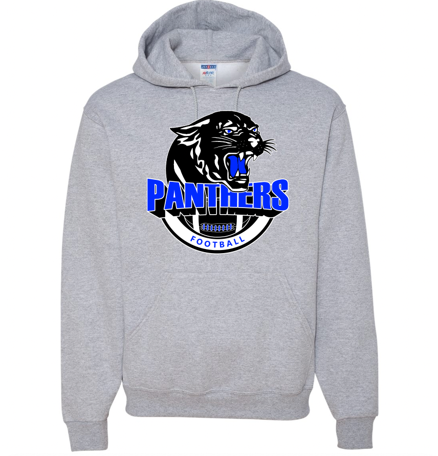 Panthers Football Logo Hooded Sweatshirt - Adult and Youth