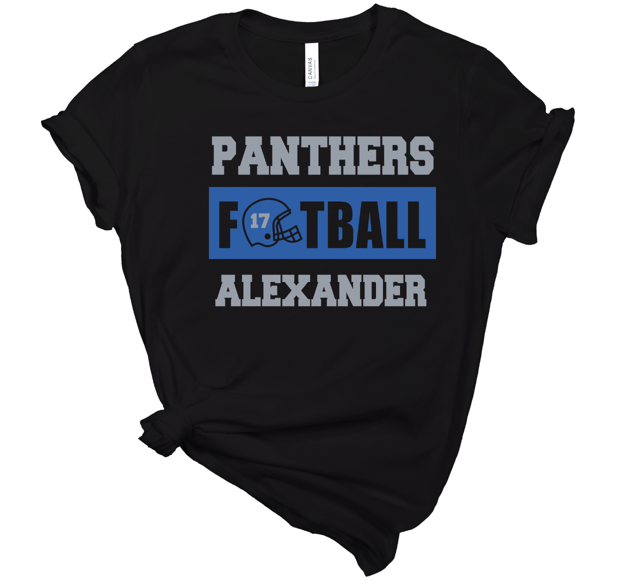 Panthers Football Personalized Tee - Adult and Youth
