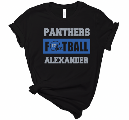 Panthers Football Personalized Tee - Adult and Youth