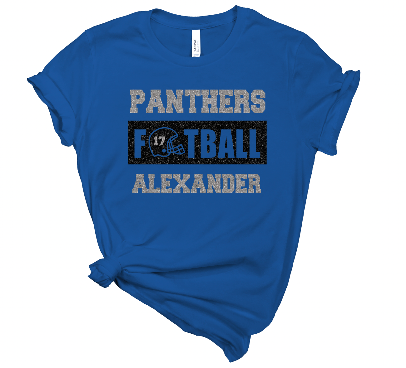 Panthers Football Personalized Tee - Adult and Youth