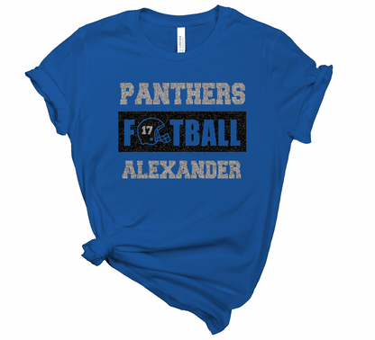 Panthers Football Personalized Tee - Adult and Youth