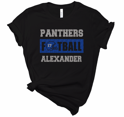 Panthers Football Personalized Tee - Adult and Youth