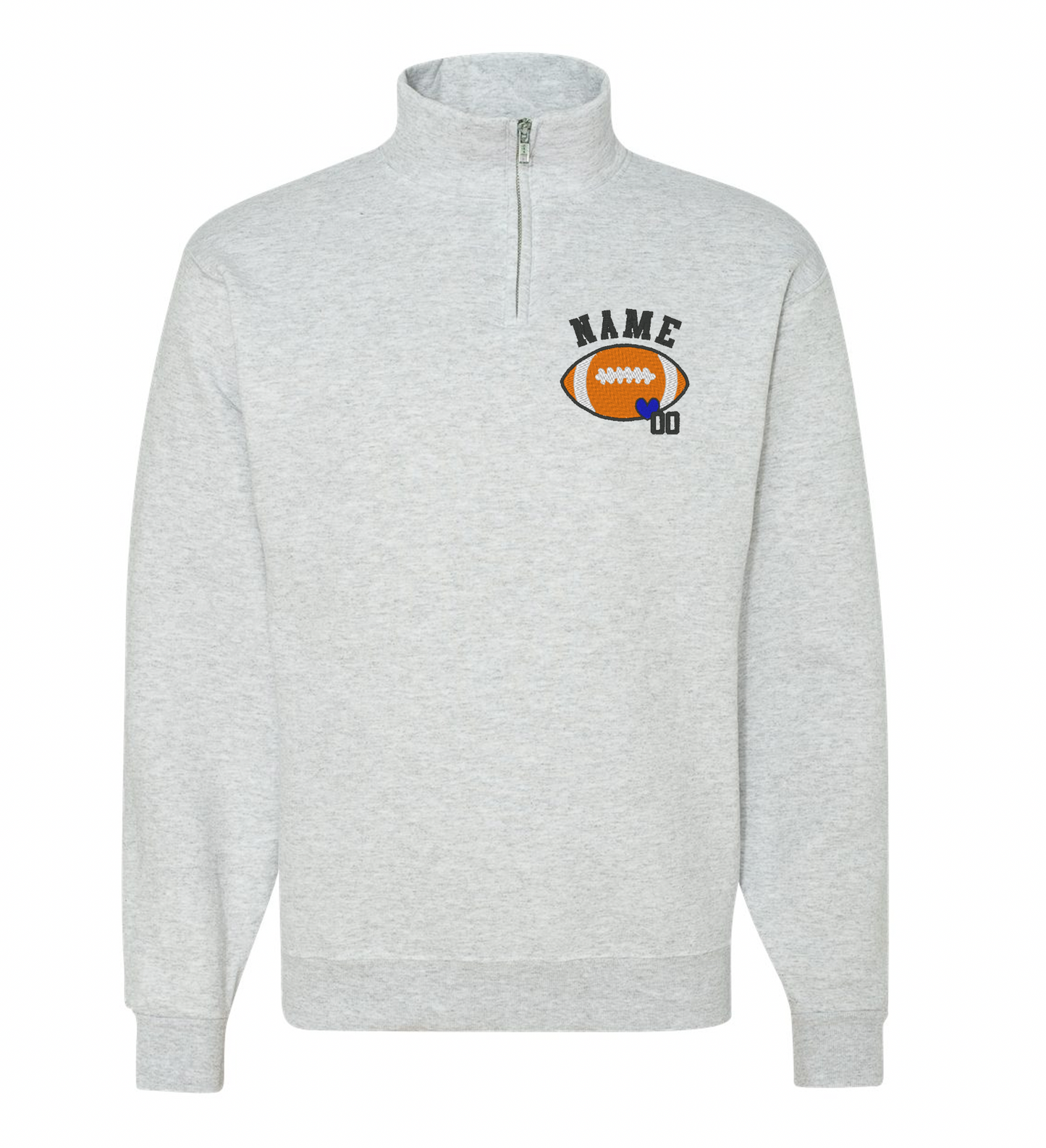 Embroidery Panthers Personalized Football Adult Quarter Zips