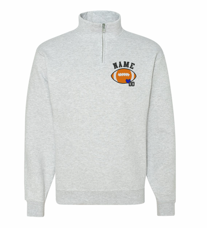 Embroidery Panthers Personalized Football Adult Quarter Zips