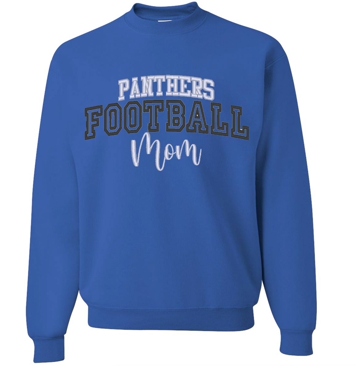 Embroidery Panthers Football Adult Crewneck Sweatshirts